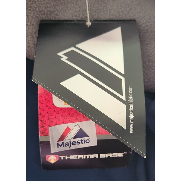 Majestic Men's Jacket Size S Navy Blue Therma Base Fleece Lined Baseball NWT - Picture 7 of 9